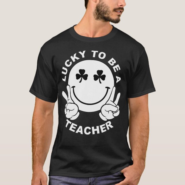 Camiseta Smile Face Shamrock Lucky De Ser Profesor St (Anverso)