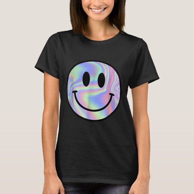 Camiseta Smile Face Shirt Happy Smiling Face Rave Edm Music (Anverso)