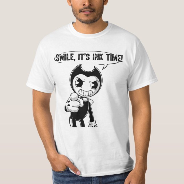 Camiseta Smile It’s Ink Time Creepy Cartoon Ink Demon Graph (Anverso)