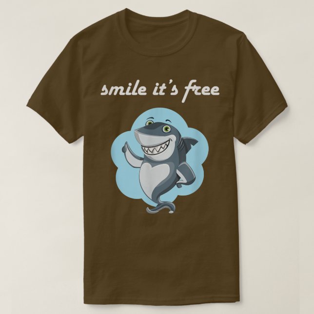 Camiseta smile its free funny sharkinspirational  (Diseño del anverso)