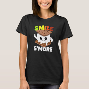 Camiseta Smile S'more Laugh Camping Toddler Chica Campfire