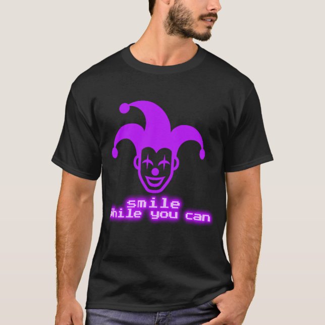 Camiseta Smile while You Can _ Neon Joker Streetwear Design (Anverso)