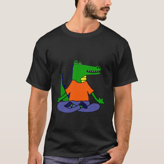 Camiseta Smilealottetes Alligator haciendo yoga (Anverso)