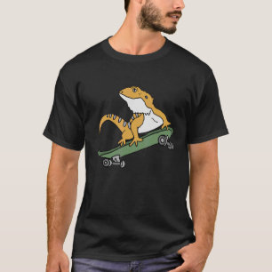 Camiseta Smilemoretees   Bearded Dragon on Skateboard