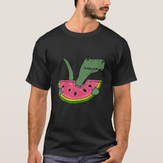 Camiseta Smilenows divertidos Rex Dinosaur comiendo auto de