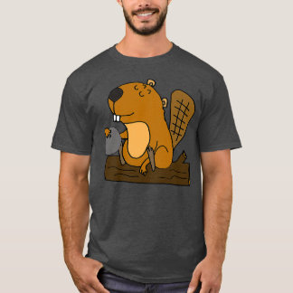 Camiseta Smilesanim Funny Beaver Bowling