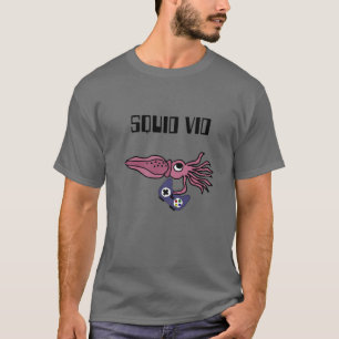 Camiseta Smilesanim Funny Purple Squid Jugando Videojuego C