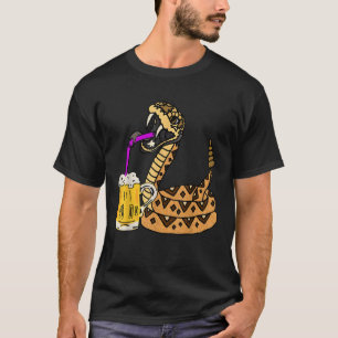 Camiseta SmileteesBeber cerveza divertida Rattlesnake Beer