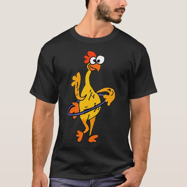 Camiseta SmileteesFunny Funny Rubber Chicken Hula Hoop  (Anverso)