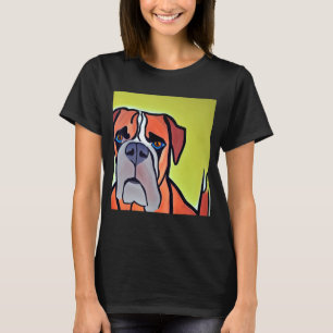 Camiseta Smileteespets Boxer Puppy Dog Cubism Art