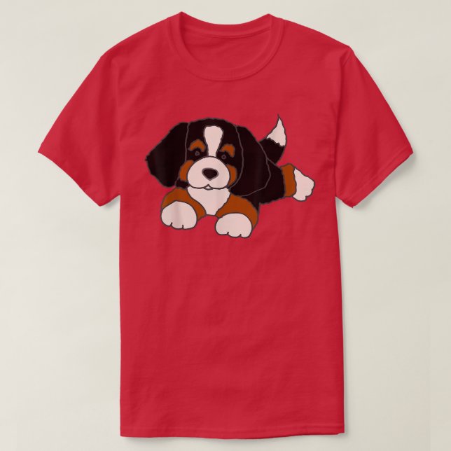 Camiseta Smileteespets Funny Bernese Mountain Dog Puppy Car (Diseño del anverso)