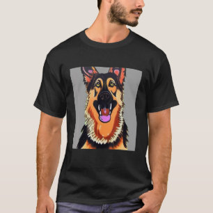 Camiseta Smileteespets German Shepherd Puppy Dog Art