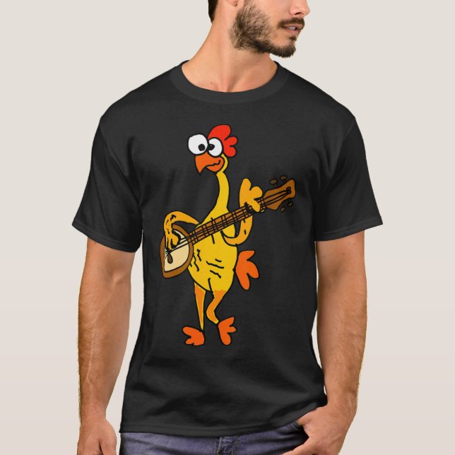 Camiseta Smileteestank Funny Rubber Chicken Playing Banjo C (Anverso)