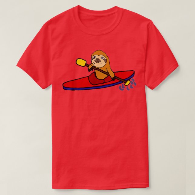 Camiseta Smiletodaytees Funny Sloth Kayaking (Diseño del anverso)