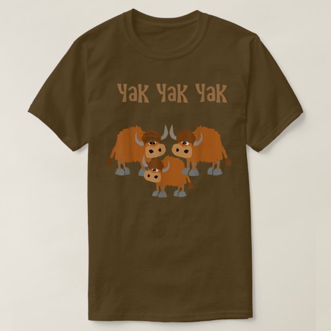 Camiseta Smiletodaytees Gracioso Yak Yak Yak (Diseño del anverso)