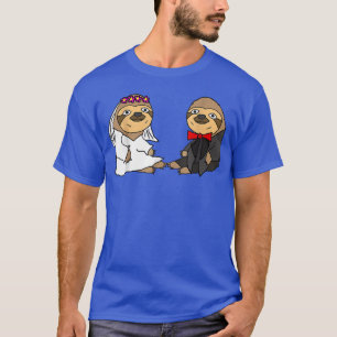 Camiseta Smiletodaytees Novia y Novio Perezoso Divertido Bo