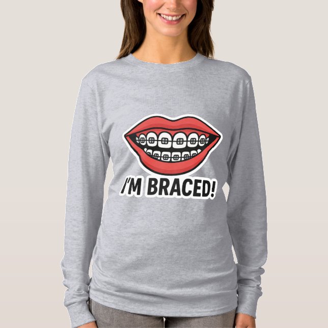 Camiseta Smiley Braces Fun Pegatina - Lilos coloridos (Anverso)