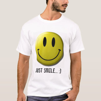 Camiseta smiley-cara, apenas sonrisa…:)