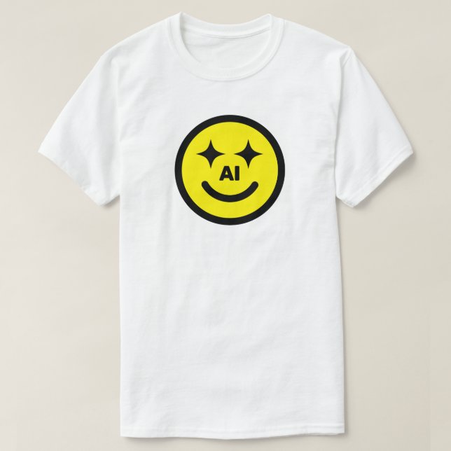 Camiseta Smiley Face AI™ T-Shirt (Diseño del anverso)