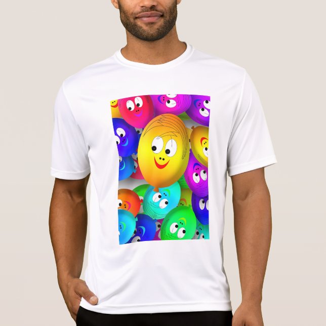 Camiseta Smiley Faces Balloons Pattern-64171 (Anverso)
