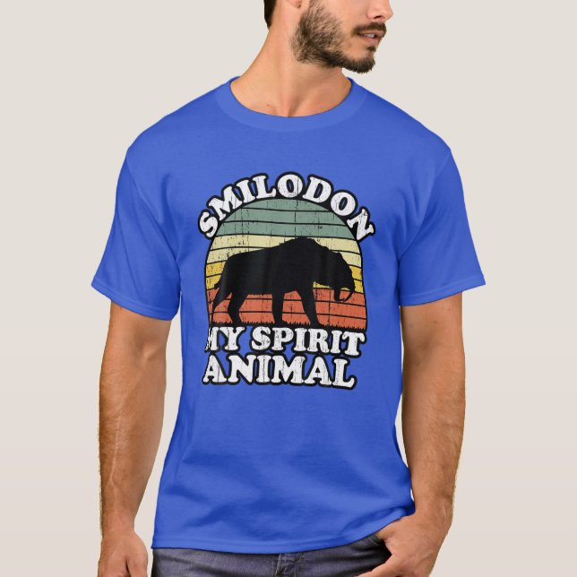 Camiseta Smilodon es mi espíritu animal Saber Diente Tigre  (Anverso)