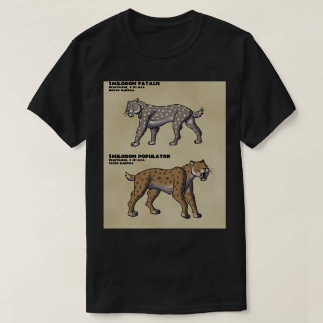 Camiseta Smilodon Norte y Sur (Diseño del anverso)