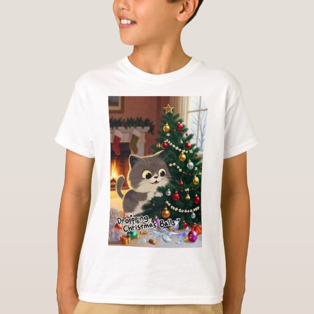 Camiseta Smirking Kitten Christmas Chaos 1 (Anverso)