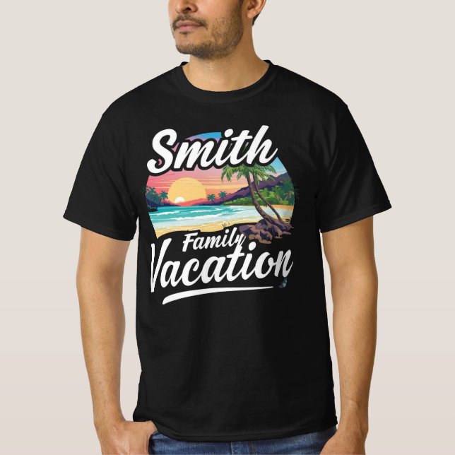 Camiseta Smith Family Vacation Custom Travel Destination (Anverso)