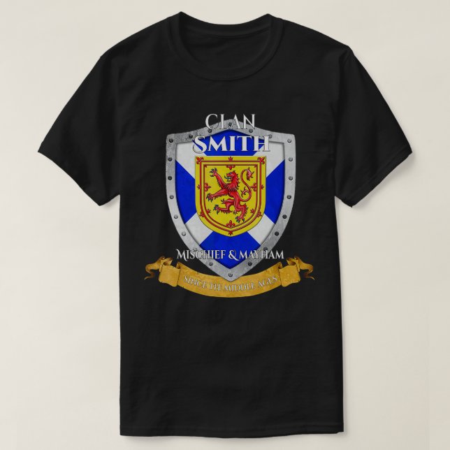 Camiseta Smith Scottish Family Clan Scotland Shield  (Diseño del anverso)