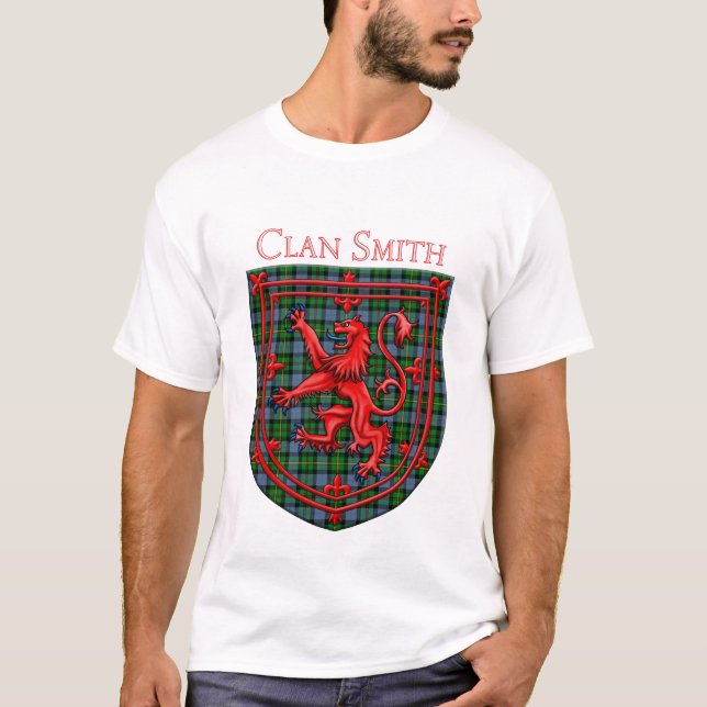 Camiseta Smith Tartan Scottish Plaid Lion Rampant (Anverso)