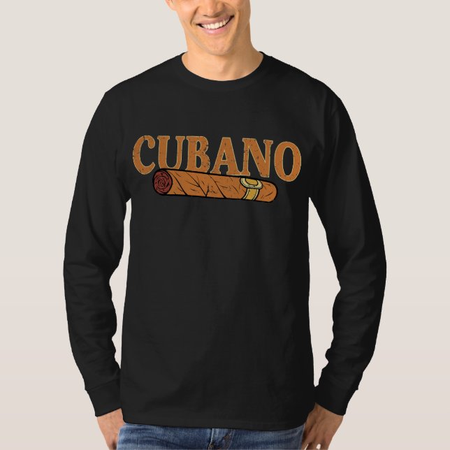 Camiseta Smoke Cubano Cuban Cigar Tees for Smoker Boy Men (Anverso)