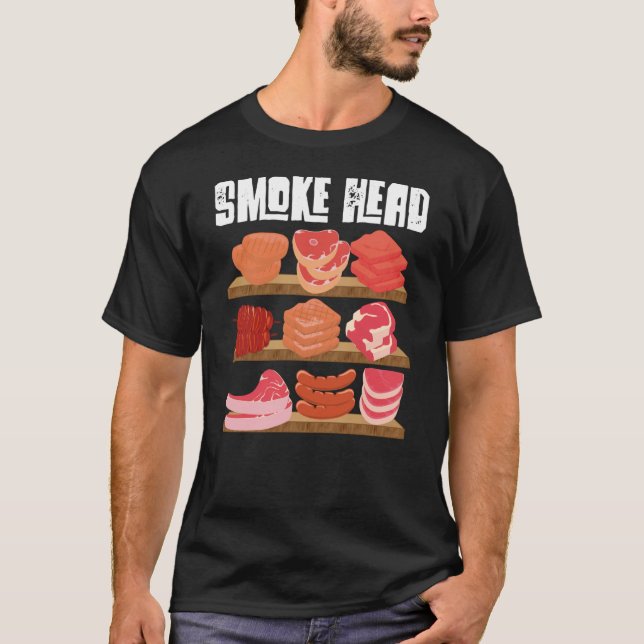 Camiseta Smoke Head Smoker Grill Barbecue Meat Grilling (Anverso)