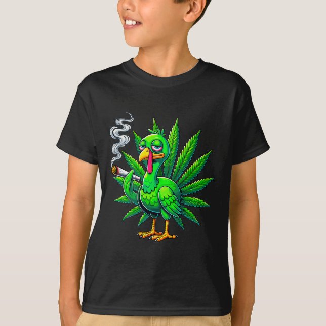 Camiseta Smoke Joint Turkey Funny Thanksgiving Tee 1  (Anverso)