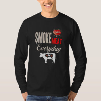 Camiseta Smoke Meat Every Day Grilling Smoking Barbecue