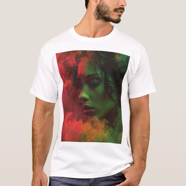 Camiseta Smoke Signal – Dreamlight Profile in Red and Green (Anverso)