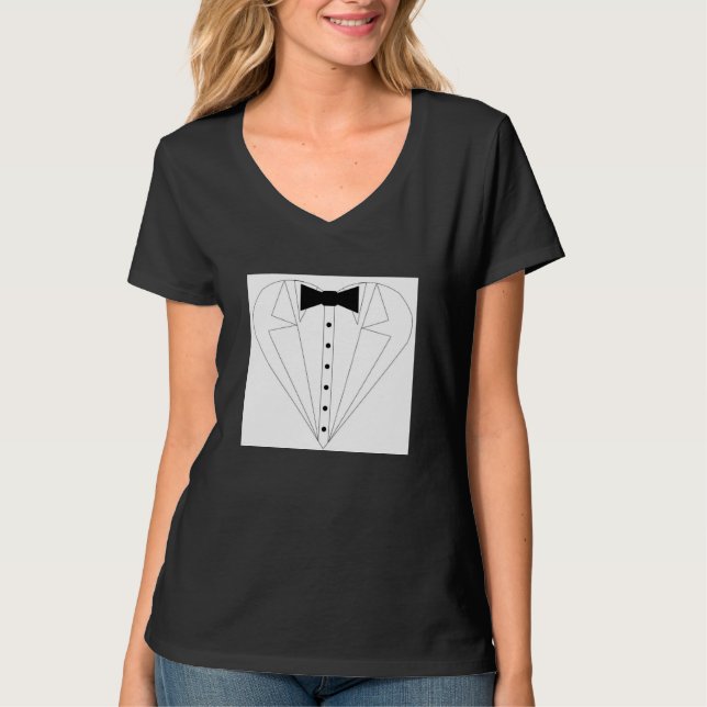 Camiseta smoking de las mujeres (Anverso)