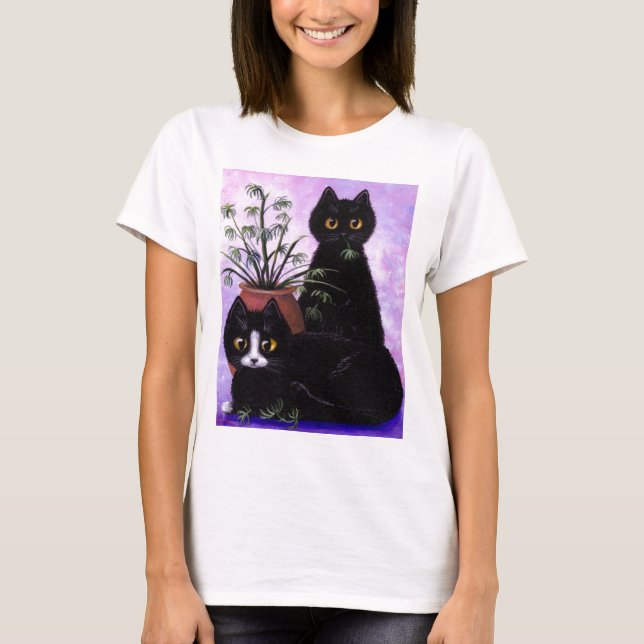 Camiseta Smoking divertido Creationarts del negro del arte (Anverso)