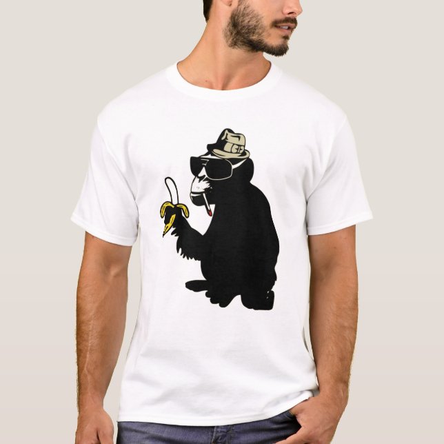 Camiseta smoking genial monkey (Anverso)