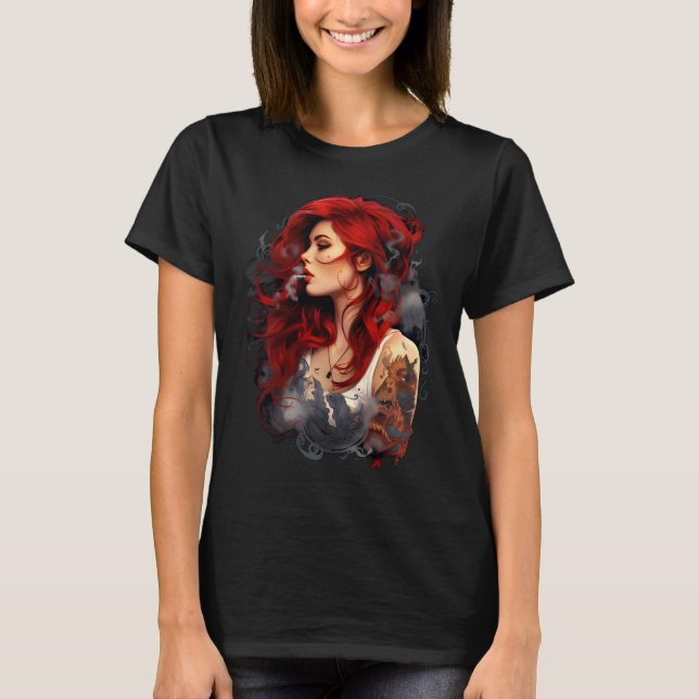 Camiseta Smoking Red Hair 02 (Anverso)