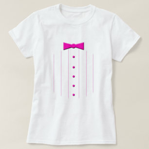Camiseta Smoking rosado del lazo