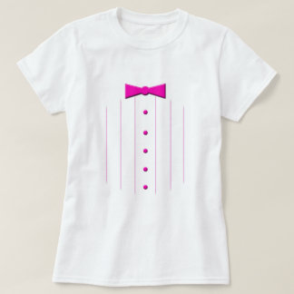 Camiseta Smoking rosado del lazo