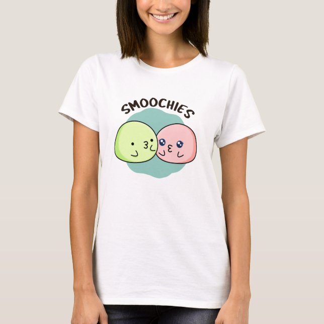 Camiseta Smoochies divertidos besando a Mochi Pun (Anverso)
