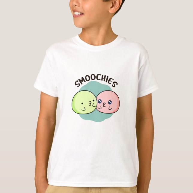 Camiseta Smoochies divertidos besando a Mochi Pun (Anverso)