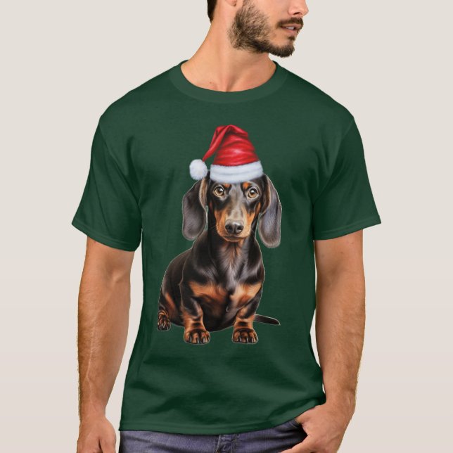 Camiseta Smooth Dachshund Lover Funny Christmas Dog Holiday (Anverso)