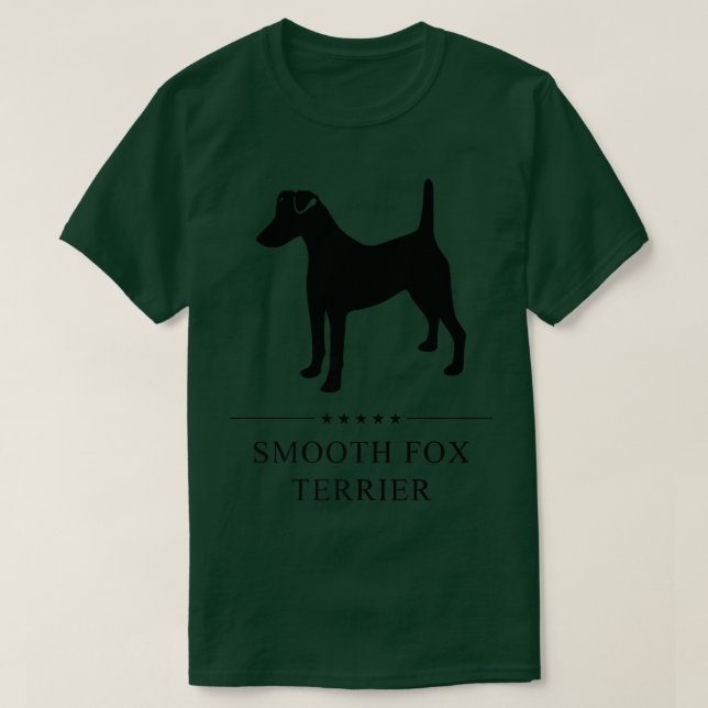 Camiseta Smooth Fo Terrier Perro Silueta Negra (Diseño del anverso)