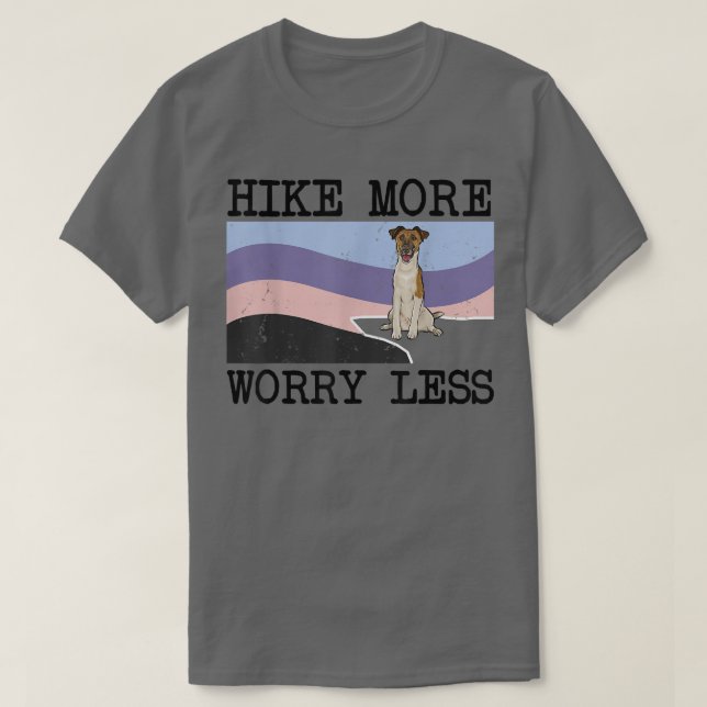 Camiseta Smooth Fox Terrier Hike More Worry Less Graphic Hi (Diseño del anverso)