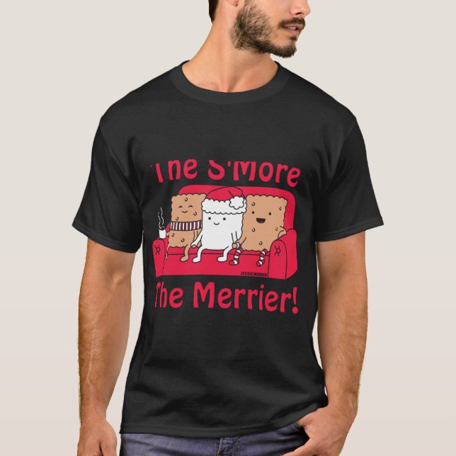 Camiseta Smore Merrier Cute Kids Cartoon Christmas  (Anverso)