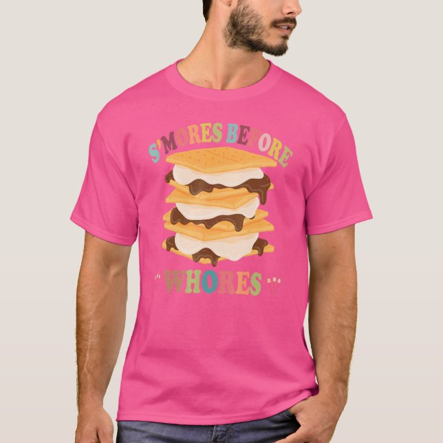 Camiseta S'mores Before Whings Camping Marshmallow Smores (Anverso)
