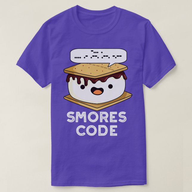 Camiseta Smores Code Funny Food Pun (Diseño del anverso)