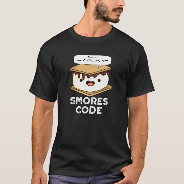 Camiseta Smores Code Funny Food Pun Dark BG (Anverso)